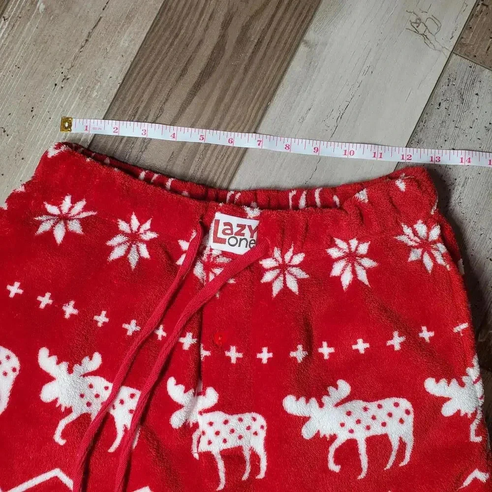 NWOT Lazy One Nordic Moose Men's Fleece PJ Pant Size Small